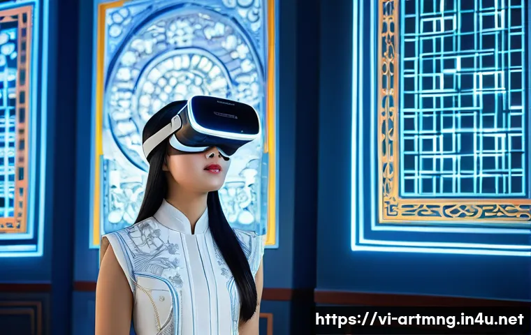 문화예술 경영 전략 - **Prompt:** "A young Vietnamese woman, elegantly dressed in a contemporary white áo dài with delicat...