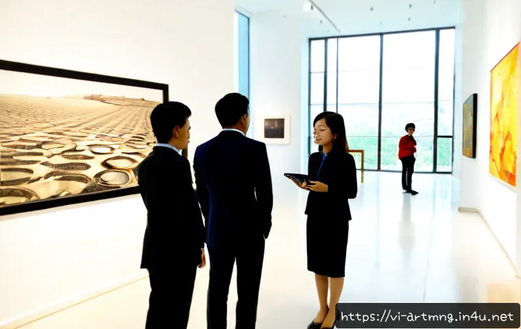 Home 17 예술경영 관련 국제 사례 - Photorealistic international arts management case study, Vietnamese cultural manager hosting a partn...